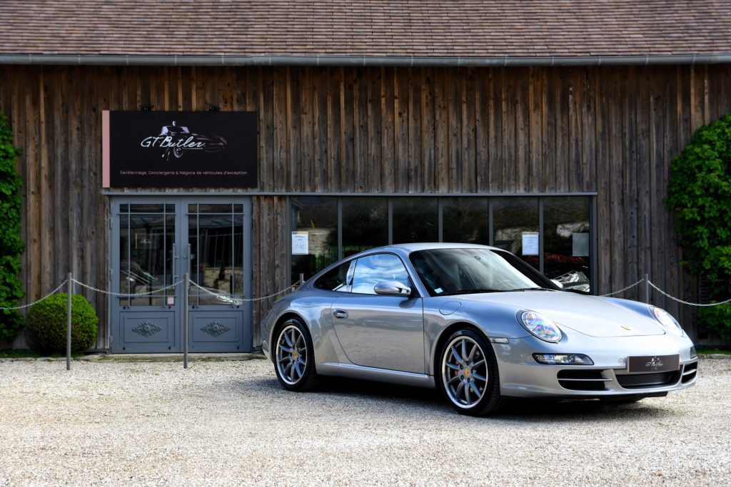 PORSCHE 911 997.1 Carrera S Coupé 2007 - Argent GT métallisé & cuir Cocoa