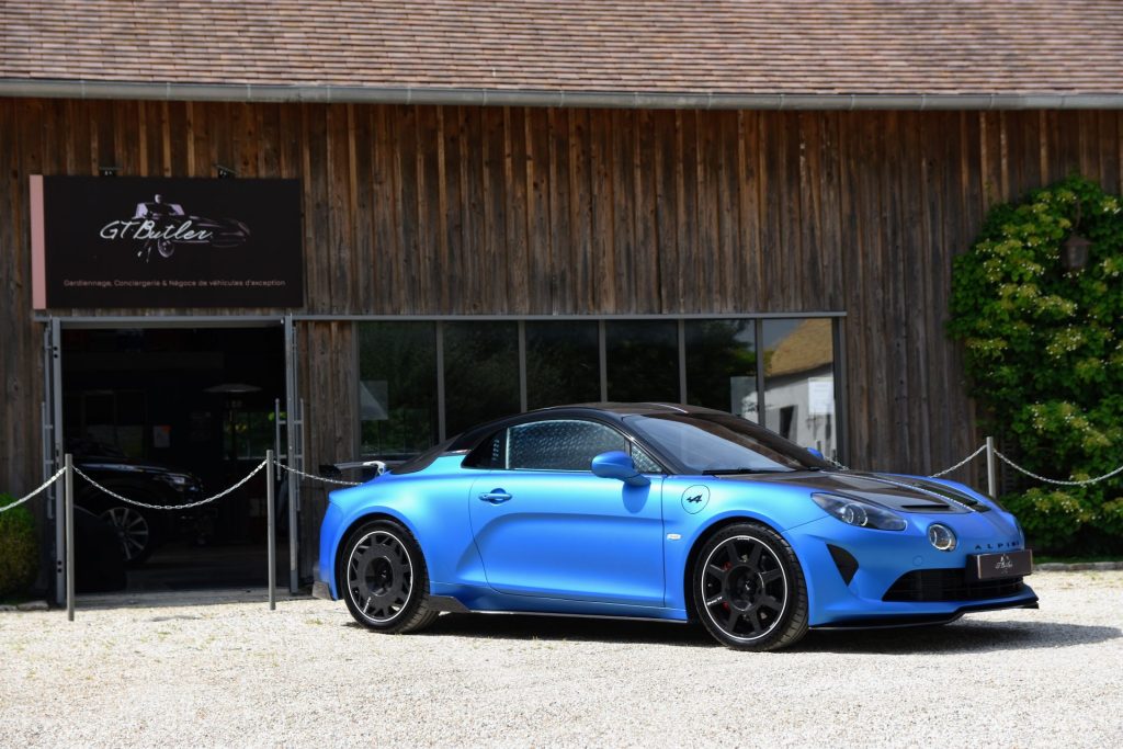 ALPINE A110R Bleu Racing Mat & French Signature, jantes carbone Duqueine